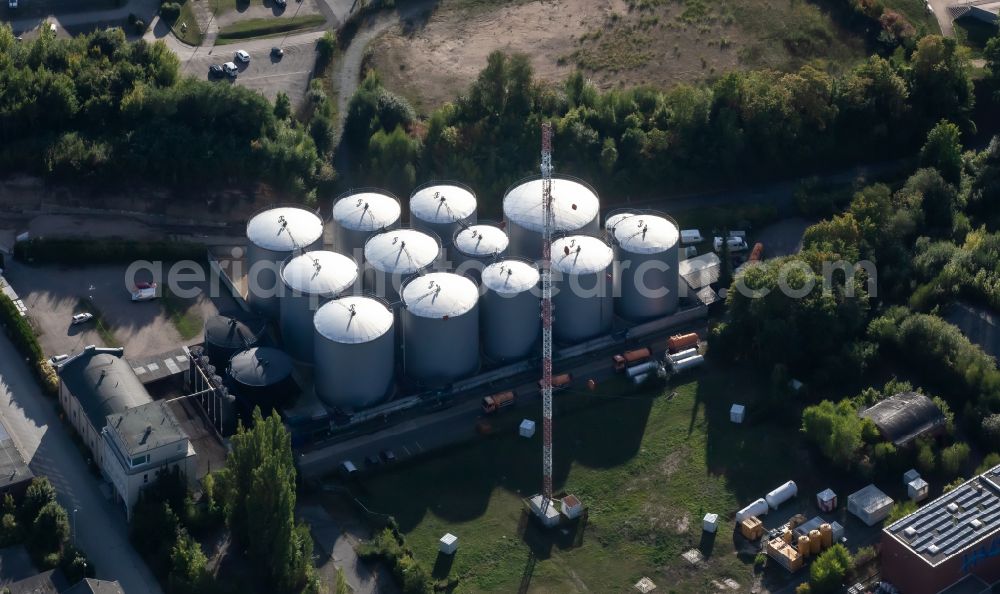 Aerial image Kiel - Waste disposal company See- Tanklager in Kiel in the state Schleswig-Holstein, Germany