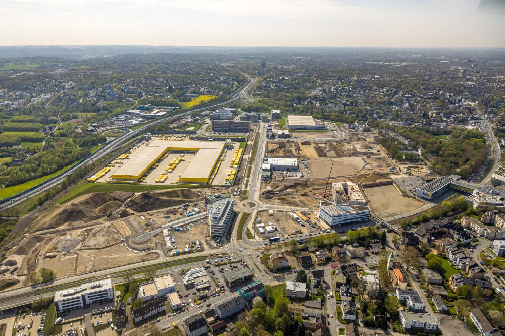 Bochum from above - Development area of Areal MARK 517 in the district Laer in Bochum in the federal state of North Rhine-Westphalia, Germany
