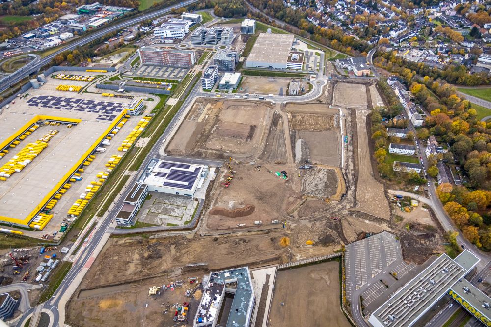 Bochum from the bird's eye view: Development area of Areal MARK 517 in the district Laer in Bochum in the federal state of North Rhine-Westphalia, Germany