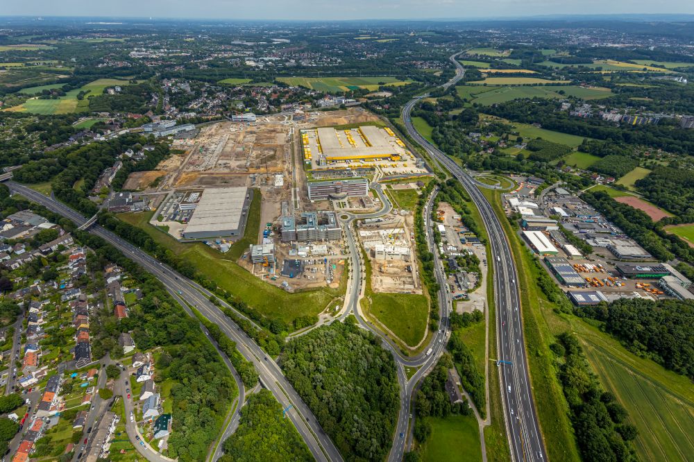 Bochum from the bird's eye view: Development area of Areal MARK 51A?7 on the site of the former Opelwerk in the district Laer in Bochum in the federal state of North Rhine-Westphalia, Germany