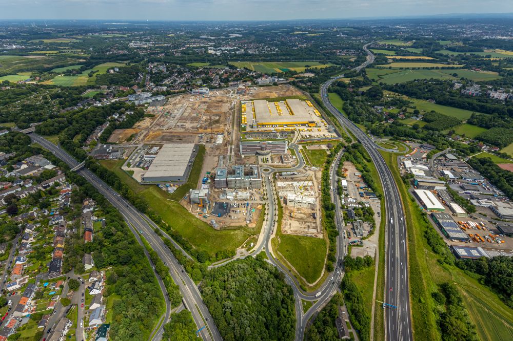 Aerial image Bochum - Development area of Areal MARK 51A?7 on the site of the former Opelwerk in the district Laer in Bochum in the federal state of North Rhine-Westphalia, Germany