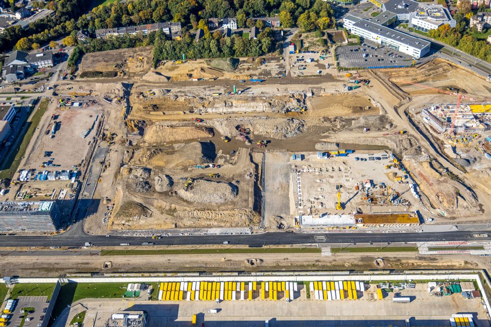Aerial photograph Bochum - Development area of Areal MARK 51A?7 on the site of the former Opelwerk in the district Laer in Bochum in the federal state of North Rhine-Westphalia, Germany