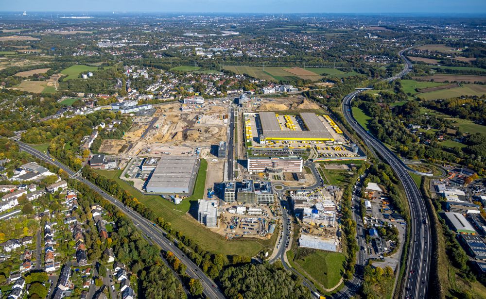 Bochum from above - Development area of Areal MARK 51A?7 on the site of the former Opelwerk in the district Laer in Bochum in the federal state of North Rhine-Westphalia, Germany
