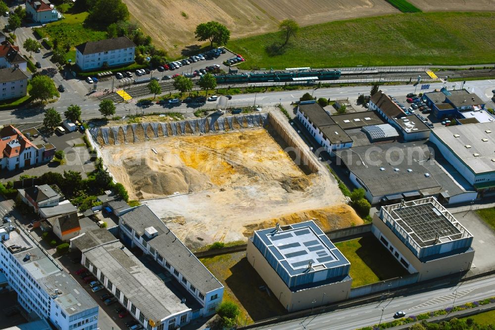 Aerial image Oberursel (Taunus) - Development area and building land fallow at the IBM Datacenter on Gablonzer Strasse in the district Weisskirchen in Oberursel (Taunus) in the state Hesse, Germany