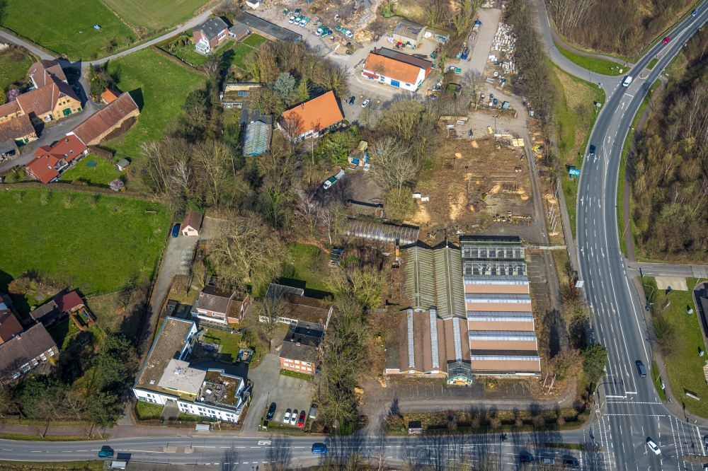 Hamm from the bird's eye view: Development area and building land fallow at the crossroads Ostdorfstrasse - Werler Strasse in Hamm at Ruhrgebiet in the state North Rhine-Westphalia, Germany