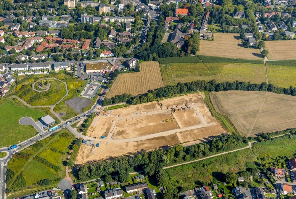 Aerial image Bochum - Development area and building land fallow on Marie-Luise-Tanski-Strasse in Gewerbepark Hiltrop in Bochum in the state North Rhine-Westphalia, Germany