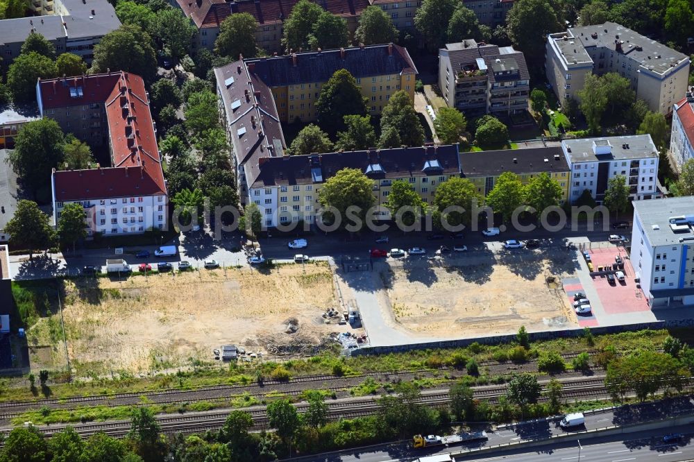 Aerial photograph Berlin - Development area and building land fallow on Koernerstrasse - A103 in the district Steglitz in Berlin, Germany
