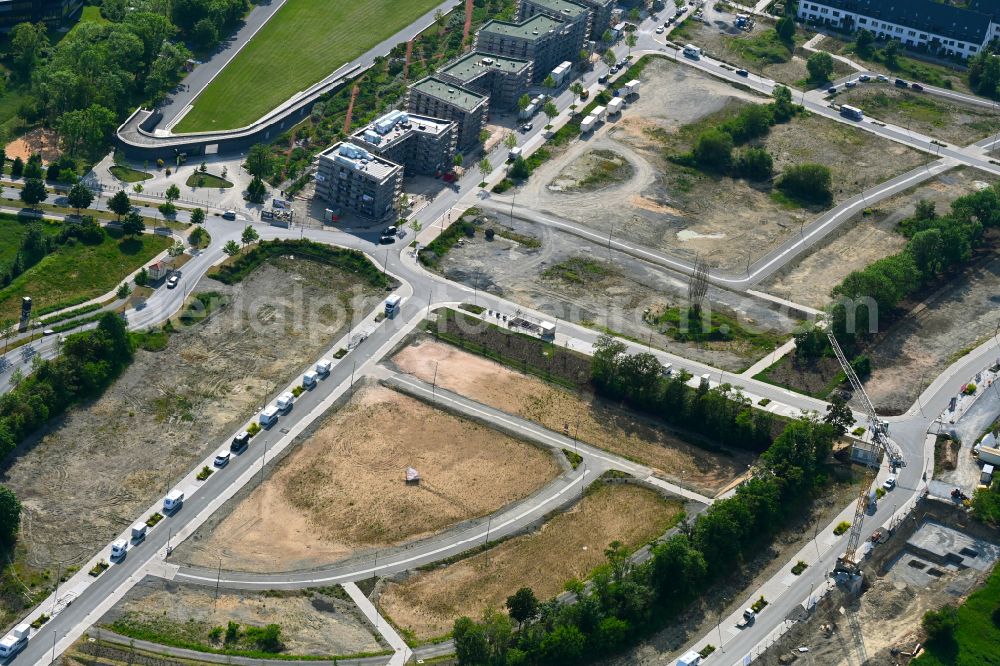 Würzburg from above - Development area and building land fallow on Rottendorfer Strasse in the district Frauenland in Wuerzburg in the state Bavaria, Germany