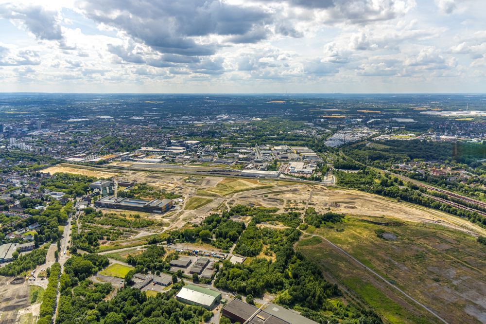 Dortmund from the bird's eye view: Development area of the industrial wasteland of the Dortmund Logistik GmbH in Dortmund in the Ruhr area in the state of North Rhine-Westphalia, Germany
