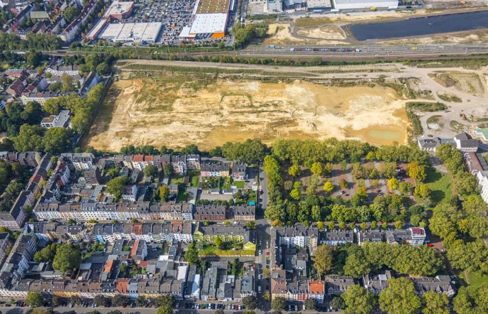 Aerial image Dortmund - Development area of the industrial wasteland of the Dortmund Logistik GmbH in Dortmund in the Ruhr area in the state of North Rhine-Westphalia, Germany
