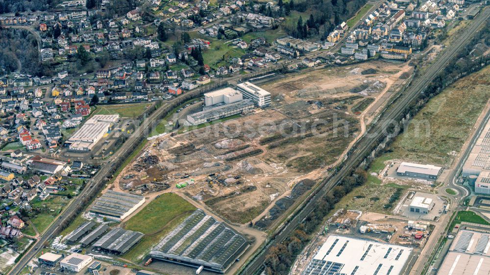 Gengenbach from the bird's eye view: Development area of former industrial and commercial area Hukla on Leutkirchstrasse - Allmend in Gengenbach in the state Baden-Wuerttemberg, Germany