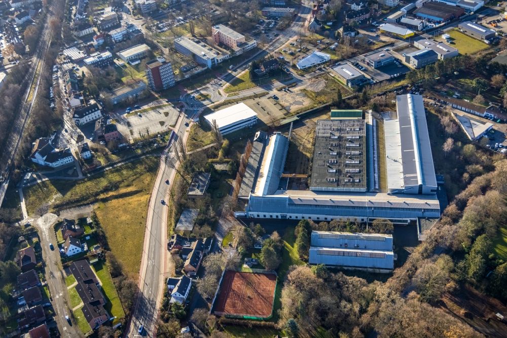 Dorsten from above - Development area of former industrial and commercial area on Marienstrasse in the district Hervest in Dorsten in the state North Rhine-Westphalia, Germany