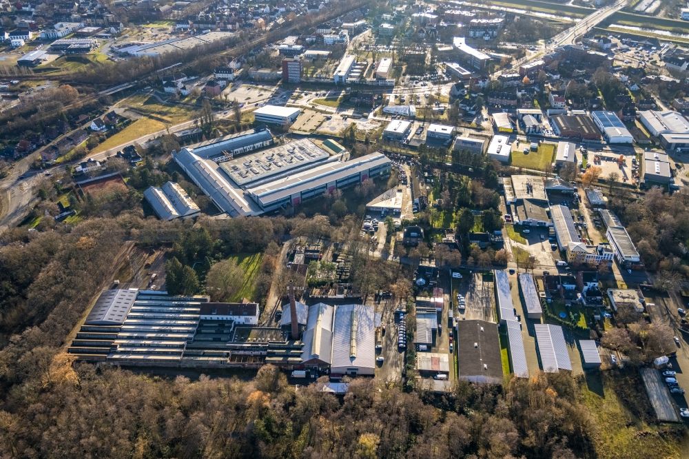Dorsten from the bird's eye view: Development area of former industrial and commercial area on Marienstrasse in the district Hervest in Dorsten at Ruhrgebiet in the state North Rhine-Westphalia, Germany