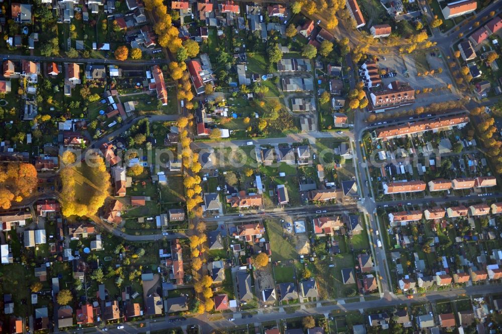 Aerial image Hennigsdorf - Development Area Heideweg, Kiefernstraße, Brandenburgische Straße in Hennigsdorf in Brandenburg