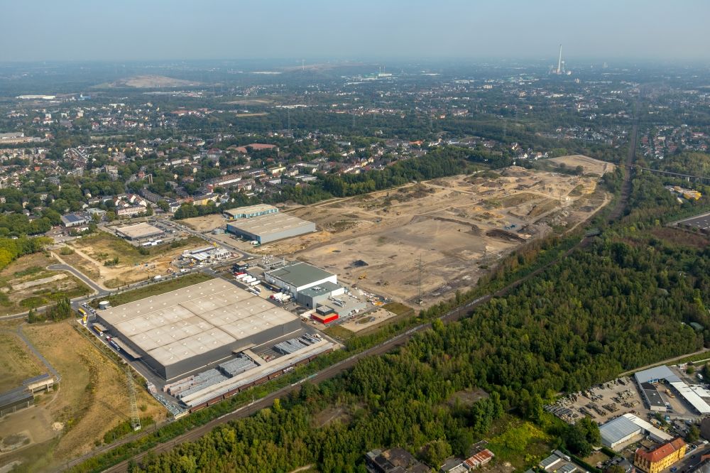 Aerial photograph Gelsenkirchen - Development area of industrial wasteland and brownfield of the former steelworks Schalke club in Gelsenkirchen in North Rhine-Westphalia