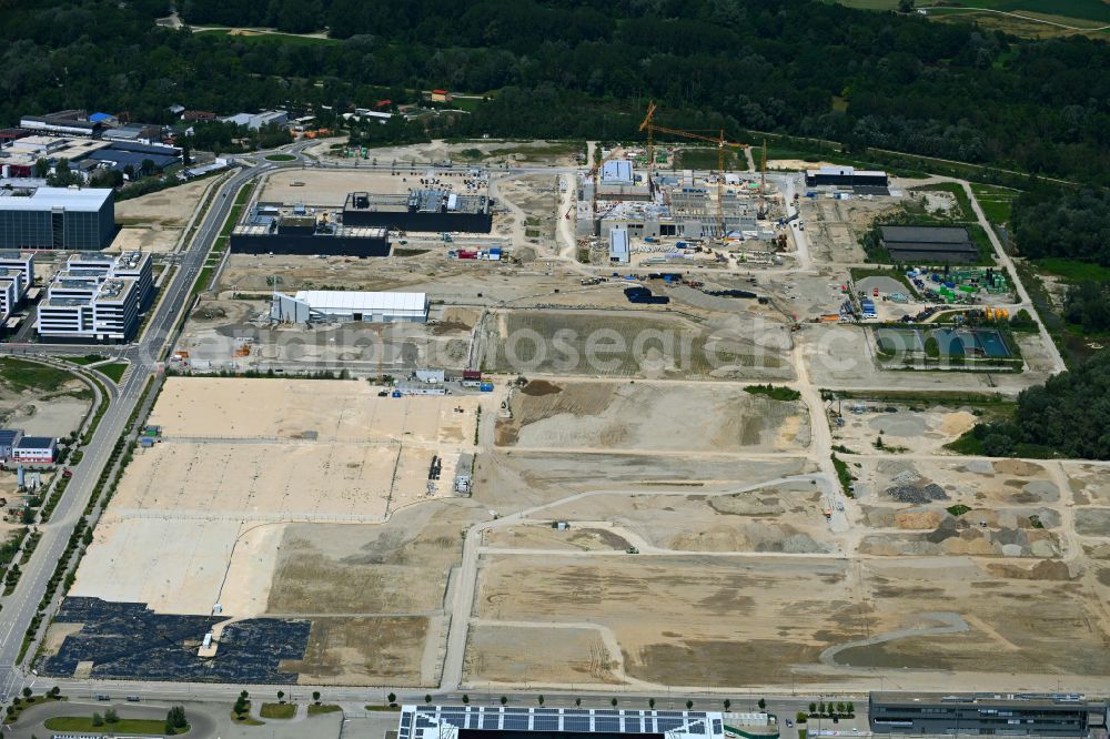 Aerial photograph Ingolstadt - Development area of industrial wasteland IN-Campus in the district Niederfeld in Ingolstadt in the state Bavaria, Germany