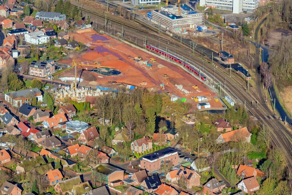 Stade from the bird's eye view: Development area of industrial wasteland in Stade in the state Lower Saxony, Germany