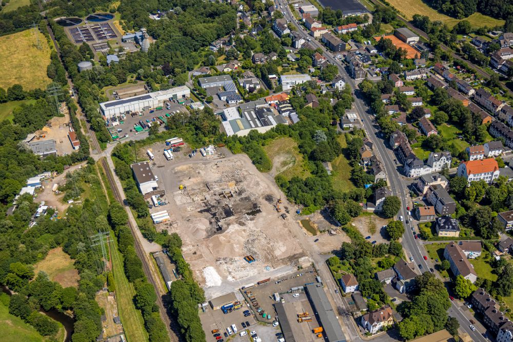 Aerial photograph Gevelsberg - Development area of industrial wasteland on street Oststrasse in the district Heck in Gevelsberg at Ruhrgebiet in the state North Rhine-Westphalia, Germany