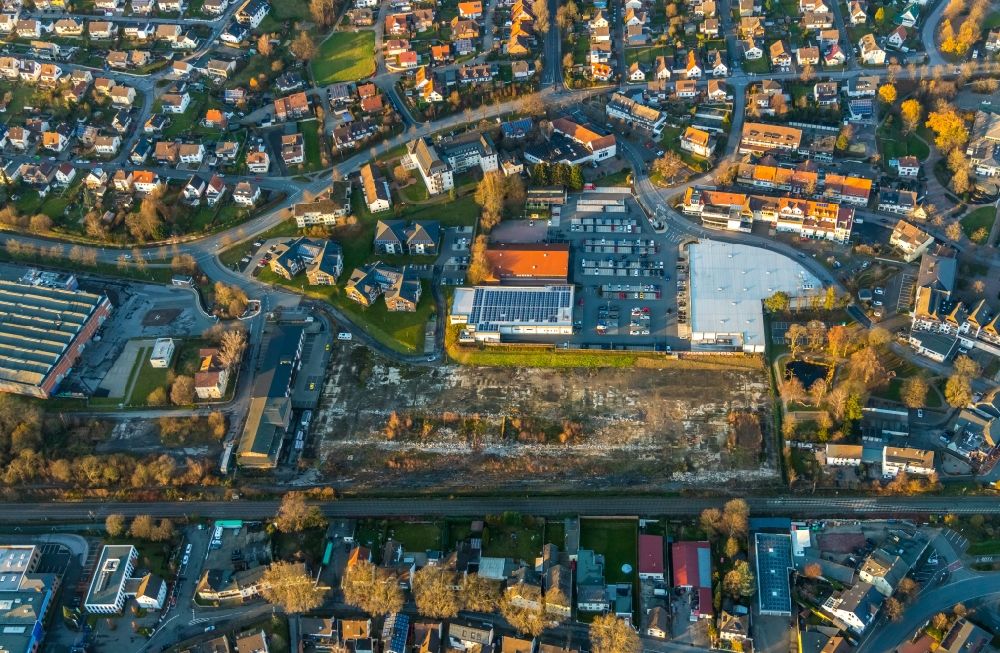 Aerial image Wickede (Ruhr) - Development area of industrial wasteland Marscheidstrasse in Wickede (Ruhr) in the state North Rhine-Westphalia, Germany