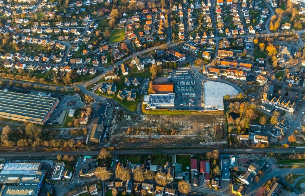 Aerial photograph Wickede (Ruhr) - Development area of industrial wasteland Marscheidstrasse in Wickede (Ruhr) in the state North Rhine-Westphalia, Germany
