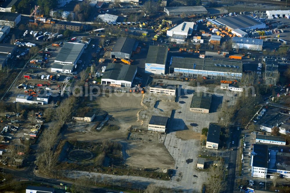 Aerial photograph Potsdam - Development area of industrial wasteland next to the work premises of the Stadtwerke Potsdam GmbH along the Drewitzer Strasse in the district Drewitz in Potsdam in the state Brandenburg, Germany