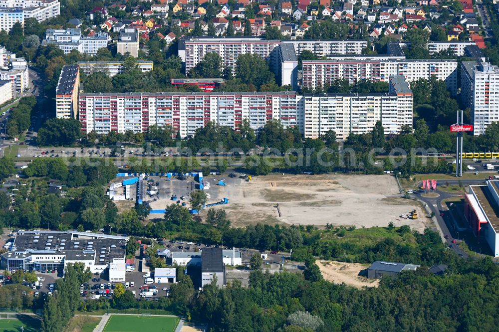 Aerial image Berlin - Development area of industrial wasteland between Landsberger Allee and Siegfriedstrasse in the district Lichtenberg in Berlin, Germany