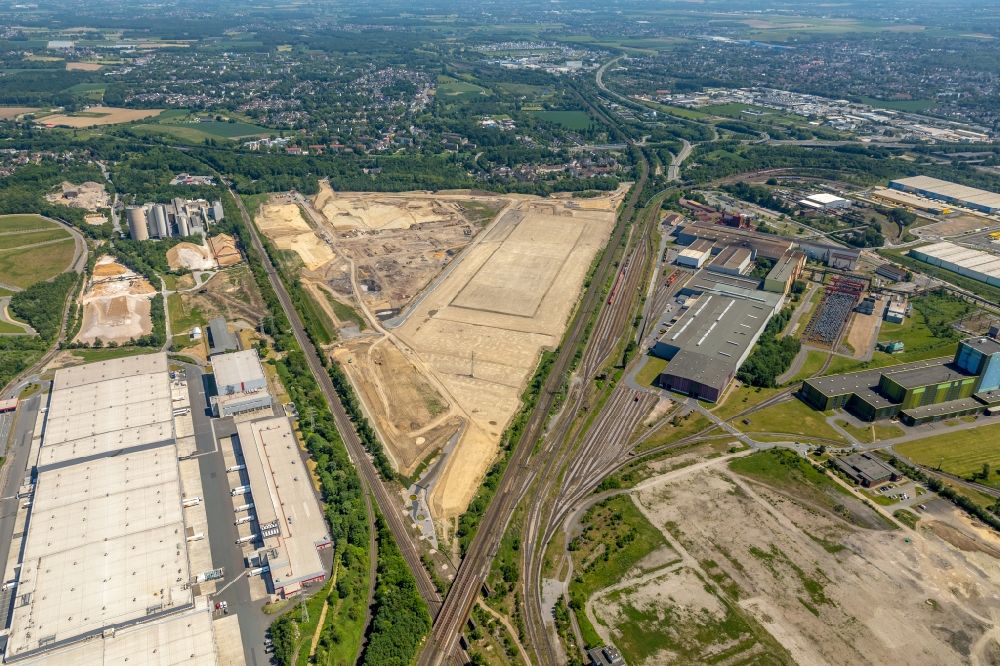 Aerial image Dortmund - Development area of industrial wasteland on Rueschebrinkstrasse in the district Scharnhorst in Dortmund in the state North Rhine-Westphalia, Germany