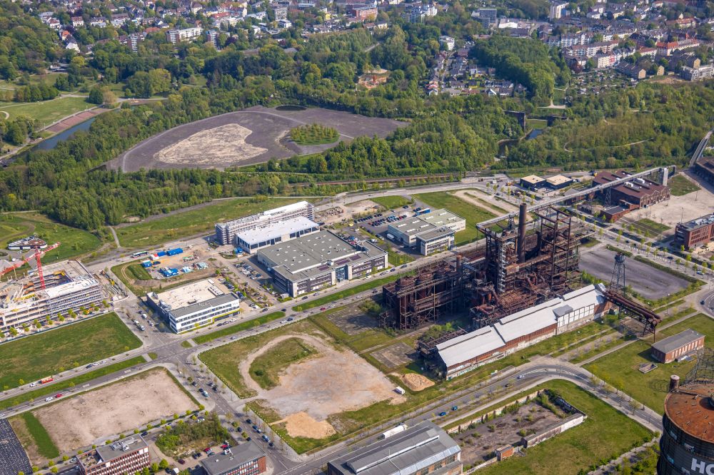 Dortmund from above - Development area of industrial wasteland Phoenix-West in the district Hoerde on street Carlo-Schmid-Allee in Dortmund at Ruhrgebiet in the state North Rhine-Westphalia