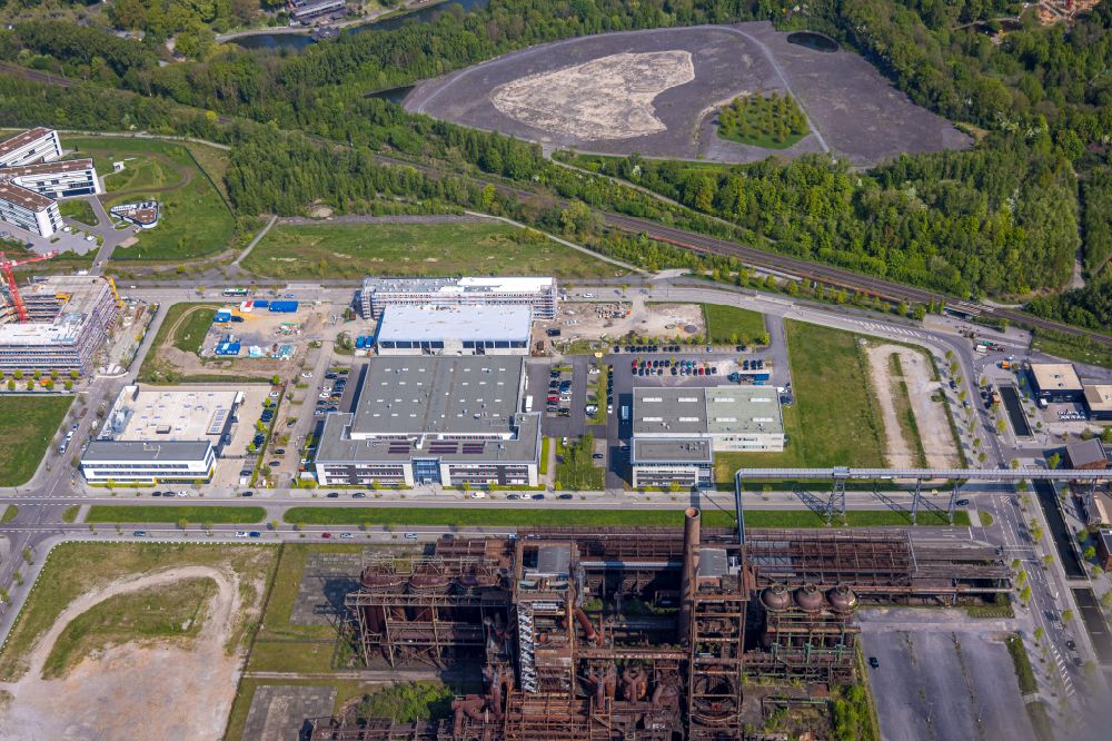 Aerial image Dortmund - Development area of industrial wasteland Phoenix-West in the district Hoerde on street Carlo-Schmid-Allee in Dortmund at Ruhrgebiet in the state North Rhine-Westphalia