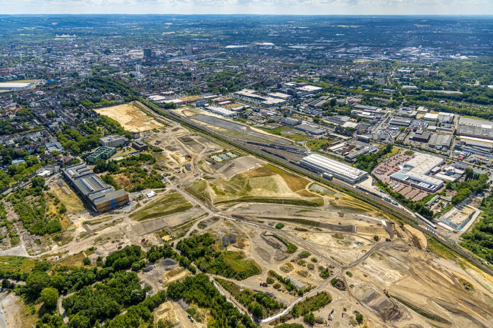 Dortmund from the bird's eye view: Development area of industrial wasteland on Westfalenhuette in the district Westfalenhuette in Dortmund at Ruhrgebiet in the state North Rhine-Westphalia, Germany