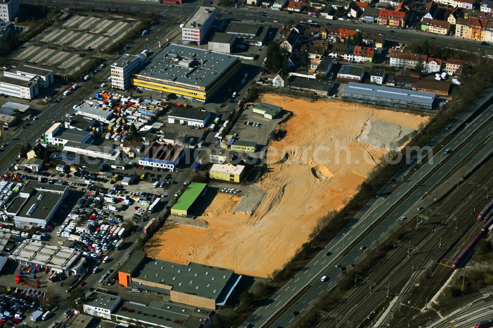 Aerial image Nürnberg - Development area of industrial wasteland of WIEGEL Feuerverzinkerei in Nuremberg in the state Bavaria, Germany