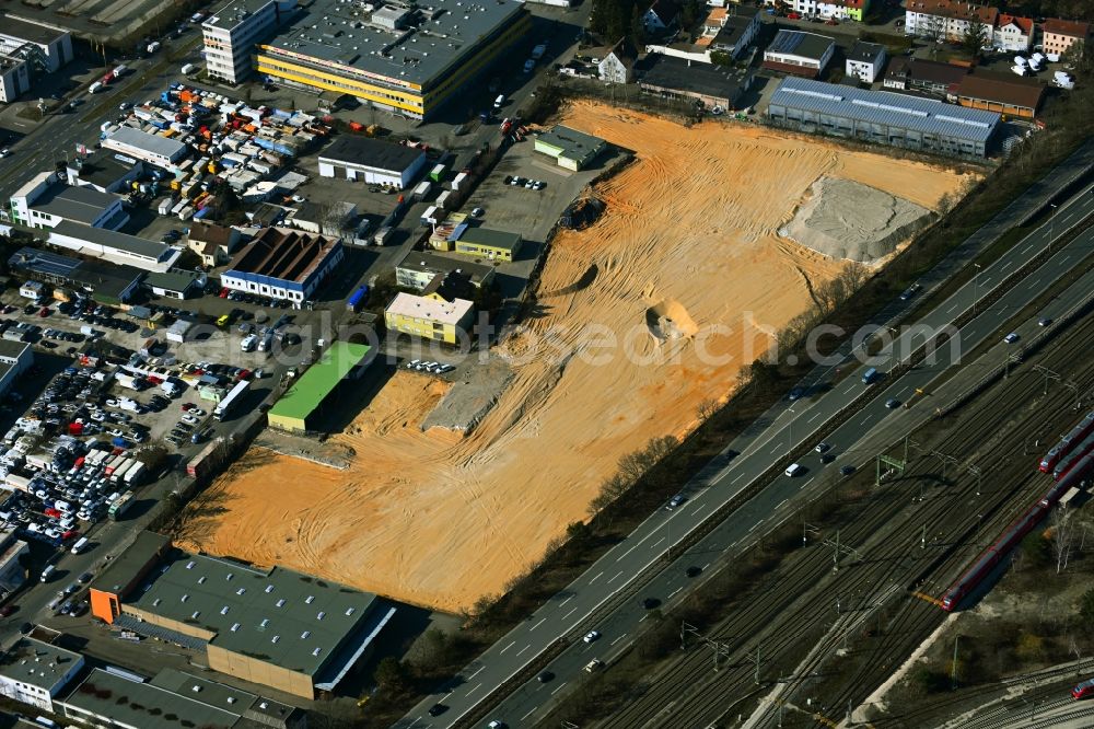 Aerial photograph Nürnberg - Development area of industrial wasteland of WIEGEL Feuerverzinkerei in Nuremberg in the state Bavaria, Germany