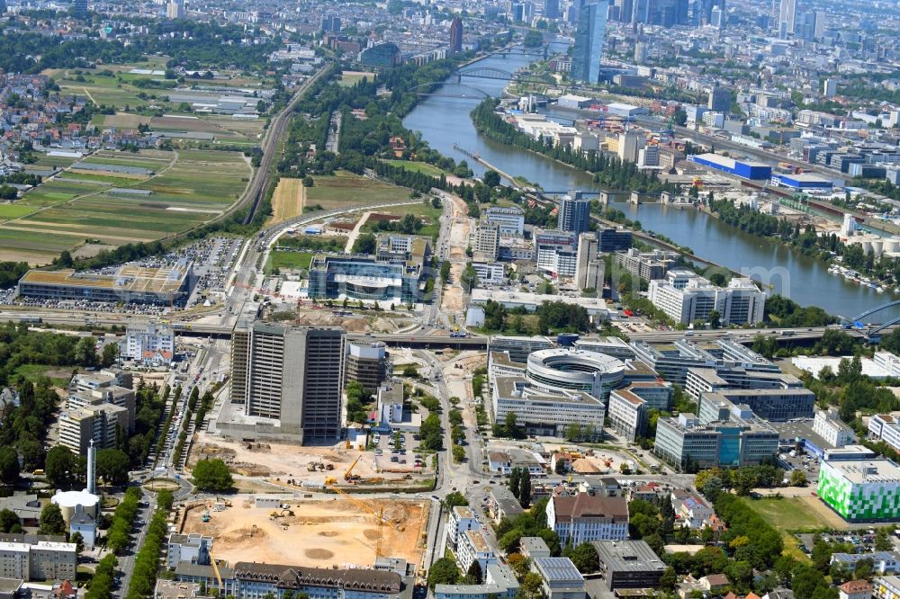 Aerial photograph Offenbach am Main - Development area of industrial wasteland zum Stadtquartier Kaiserlei Quartier of CG - Group in Offenbach am Main in the state Hesse
