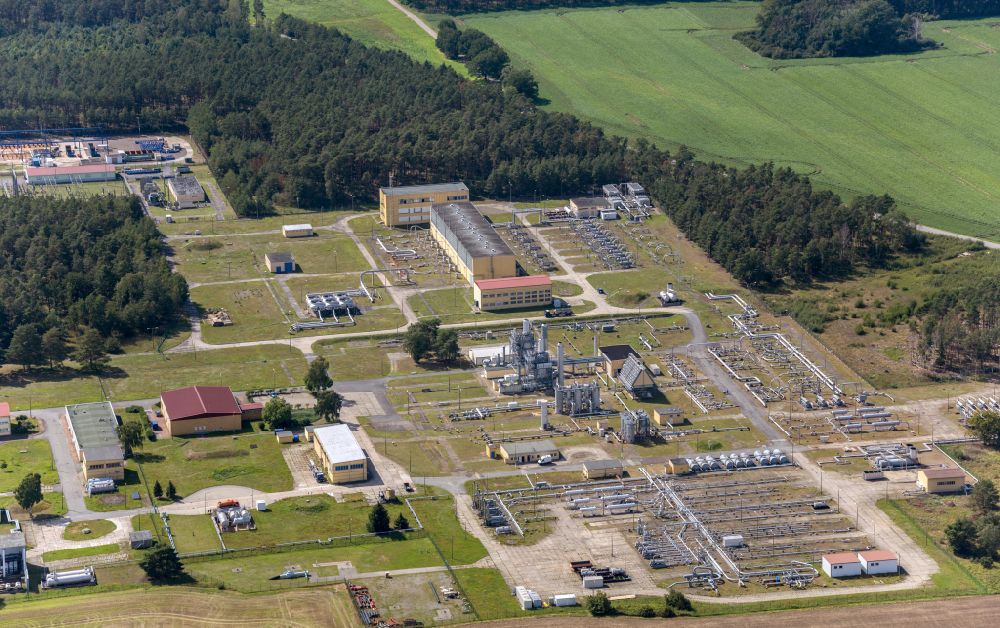 Salzwedel from the bird's eye view: Natural gas storage in Salzwedel in the state Saxony-Anhalt, Germany