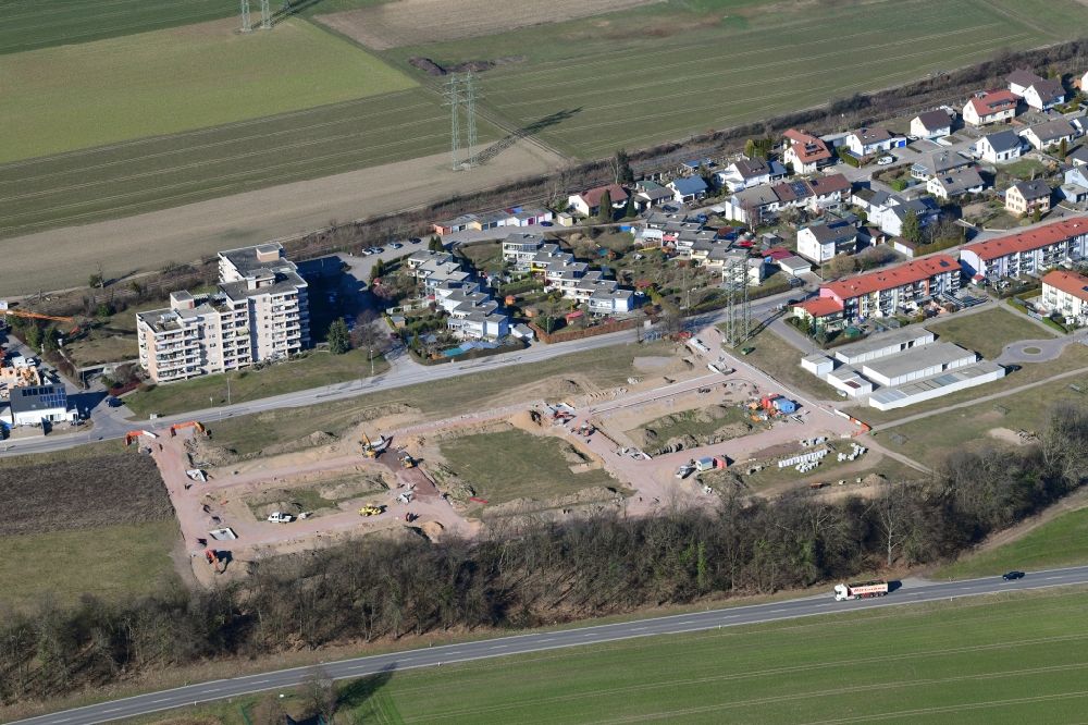 Aerial photograph Albbruck - Construction sites for new construction residential area Eichhoelzle in Albbruck in the state Baden-Wurttemberg, Germany