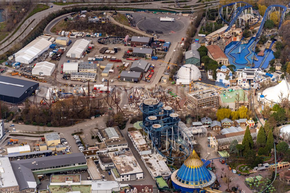 Aerial image Rust - Leisure Centre - amusement park Europapark in Rust in the state Baden-Wuerttemberg, Germany