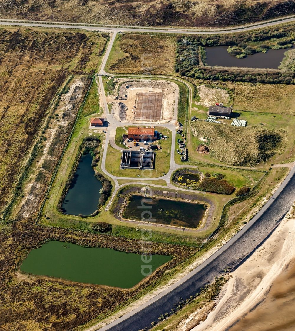 List from above - New construction site and extension of the sewage treatment basins and purification stages Sylt -Nord in List in the state Schleswig-Holstein, Germany
