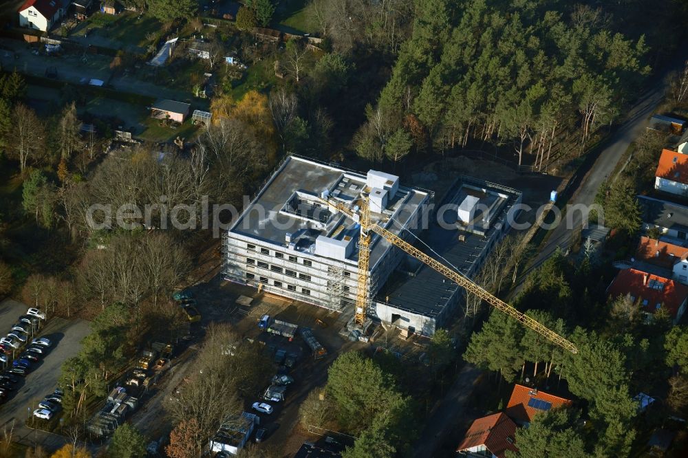 Aerial photograph Bergholz-Rehbrücke - Extension of new building site at the building complex of the institute fuer Ernaehrungsforschung on Lenbachstrasse in Bergholz-Rehbruecke in the state Brandenburg, Germany