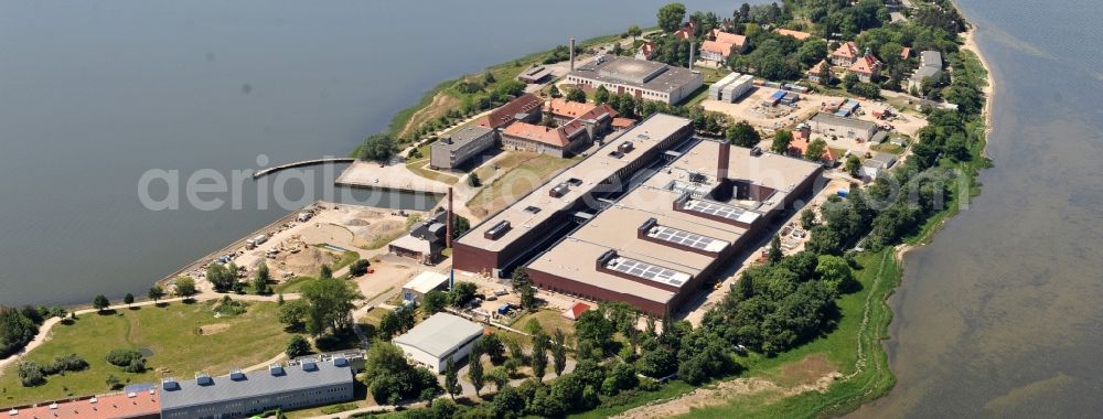 Riems from the bird's eye view: Extension of new building site at the building complex of the institute Friedrich-Loeffler-Institutes FLI in Riems in the state Mecklenburg - Western Pomerania, Germany