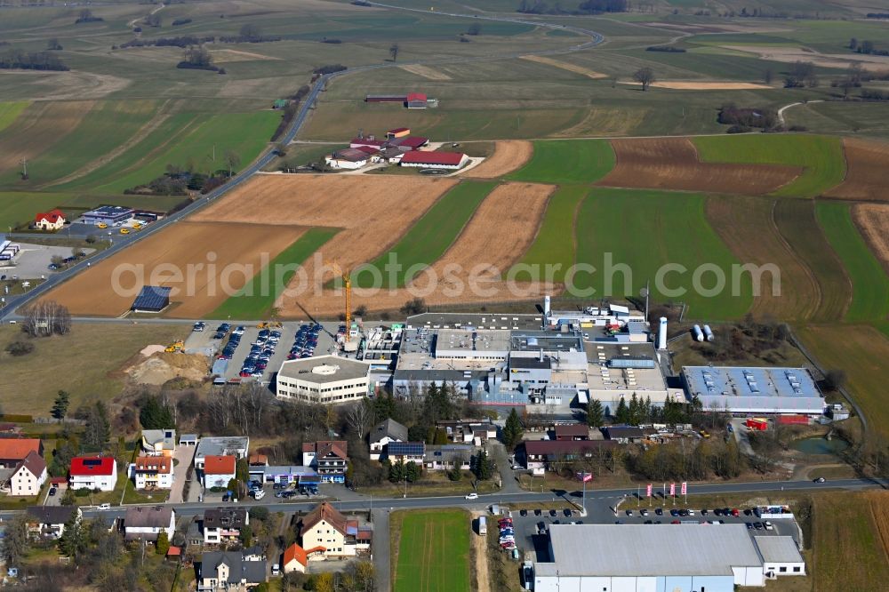 Aerial image Mistelgau - Extension - new building - construction site on the factory premises Kennametal GmbH & Co. KG in Mistelgau in the state Bavaria, Germany