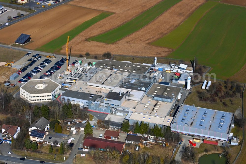 Aerial image Mistelgau - Extension - new building - construction site on the factory premises Kennametal GmbH & Co. KG in Mistelgau in the state Bavaria, Germany