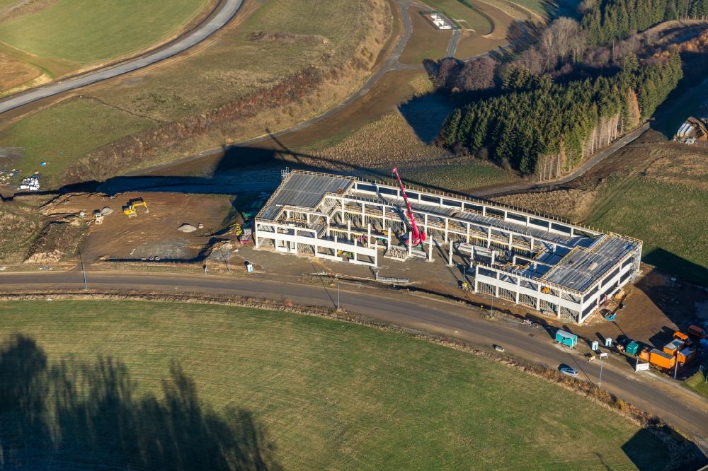 Aerial photograph Rosmart - Extension - new building - construction site on the factory premises on Rosmarter Allee in Rosmart in the state North Rhine-Westphalia, Germany