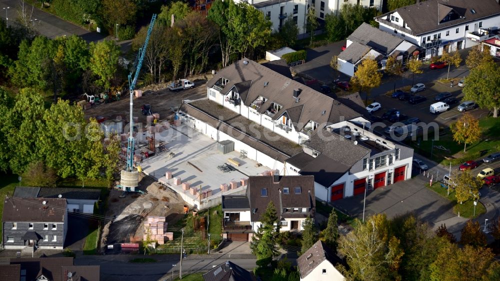 Aerial image Hennef (Sieg) - Extension of the EDEKA store in Uckerath in Hennef (Sieg) in the state North Rhine-Westphalia, Germany
