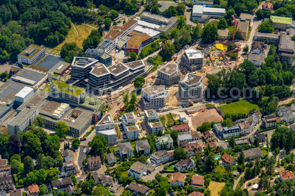 Aerial image Baden-Baden - Expansion site on the building complex of the transmitter SWR - Suedwestrundfunk in Baden-Baden in the state Baden-Wuerttemberg, Germany