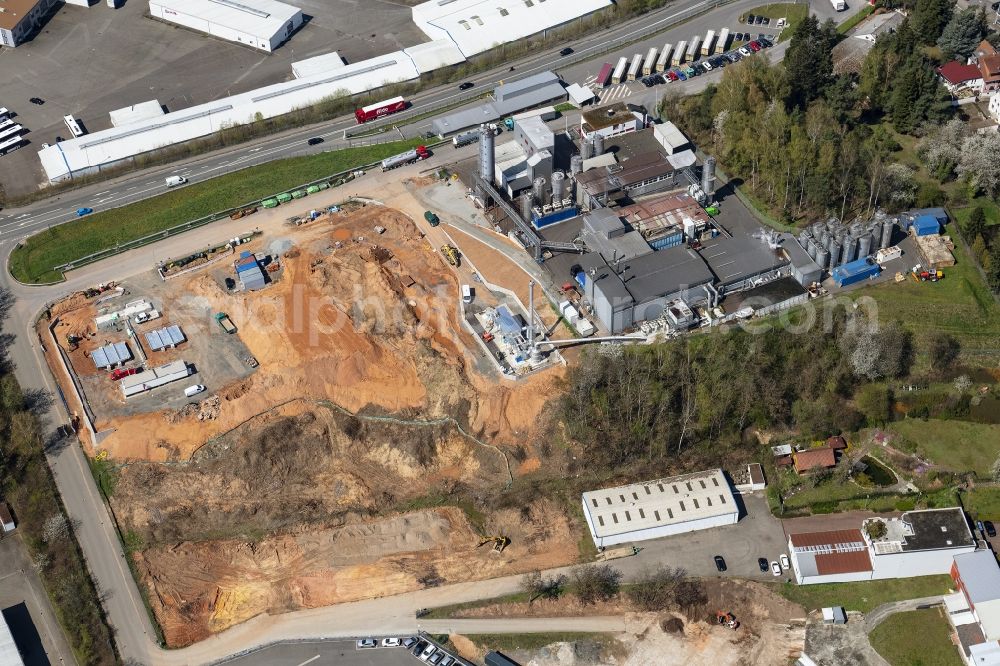Aerial photograph Bexbach - Construction site on building and production halls on the premises Fuchs & Hoffmann in the district Frankenholz in Bexbach in the state Saarland, Germany