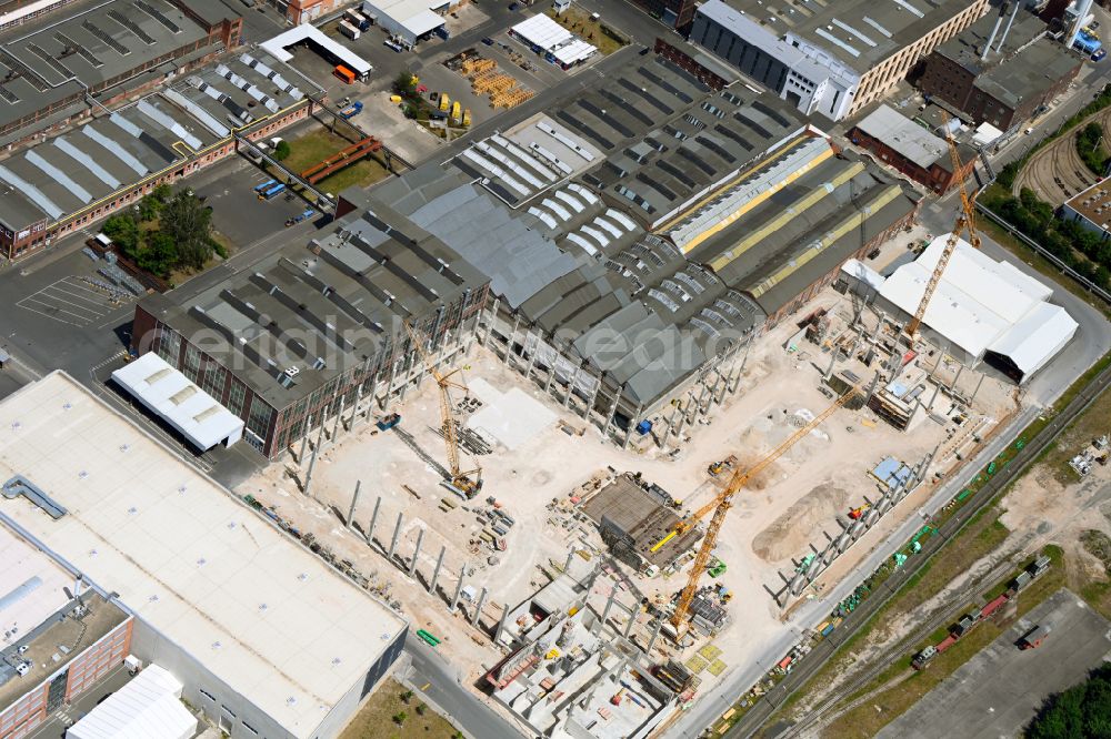 Aerial photograph Nürnberg - Construction site on building and production halls on the premises MAN Truck & Bus - factory in Nuremberg in the state Bavaria, Germany