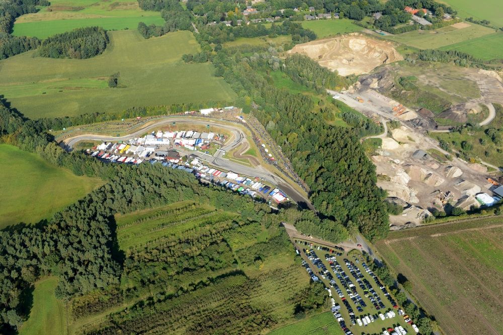 Buxtehude from the bird's eye view: The Estering is a permanent motor racing circuit for rallycross competitions in Buxtehude, located about 35 km southwest of Hamburg in the federal state of Lower Saxony, Germany
