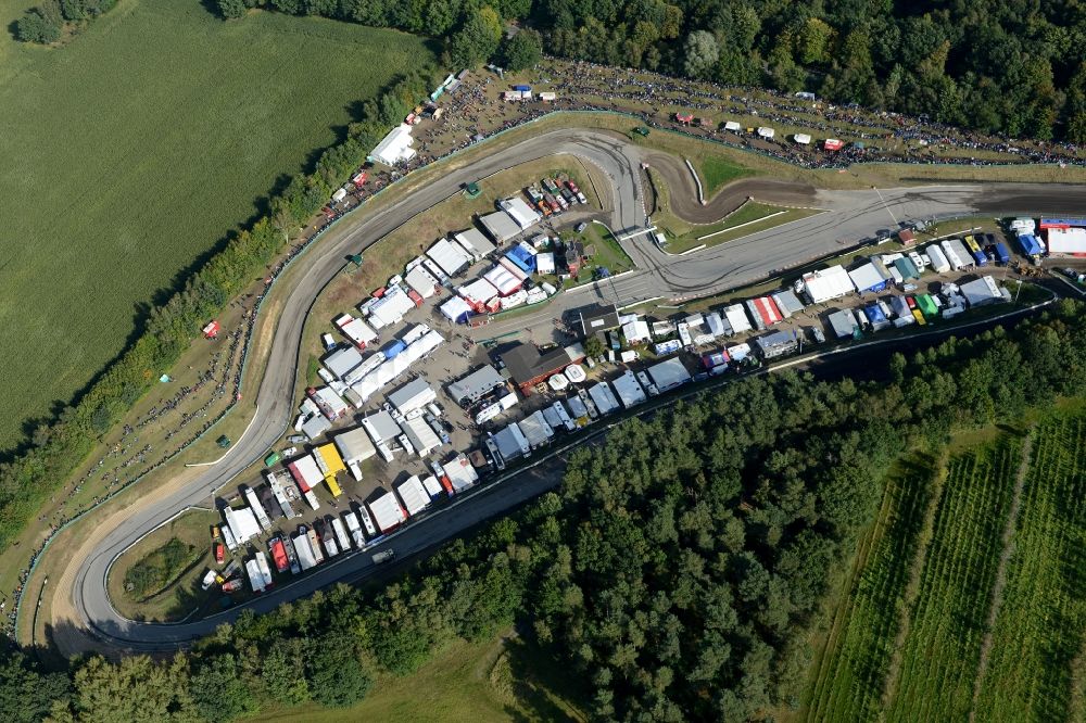 Buxtehude from above - The Estering is a permanent motor racing circuit for rallycross competitions in Buxtehude, located about 35 km southwest of Hamburg in the federal state of Lower Saxony, Germany