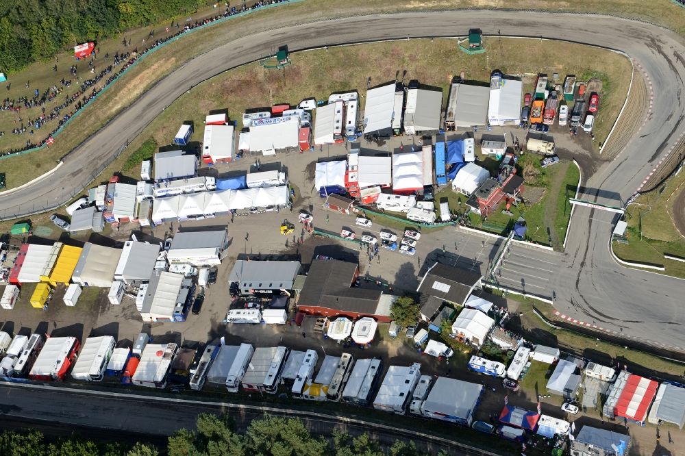 Buxtehude from above - The Estering is a permanent motor racing circuit for rallycross competitions in Buxtehude, located about 35 km southwest of Hamburg in the federal state of Lower Saxony, Germany
