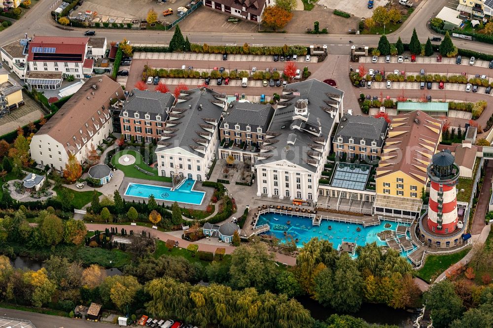 Aerial image Rust - Europa-Park- Hotel Resort in Rust in the state Baden-Wurttemberg
